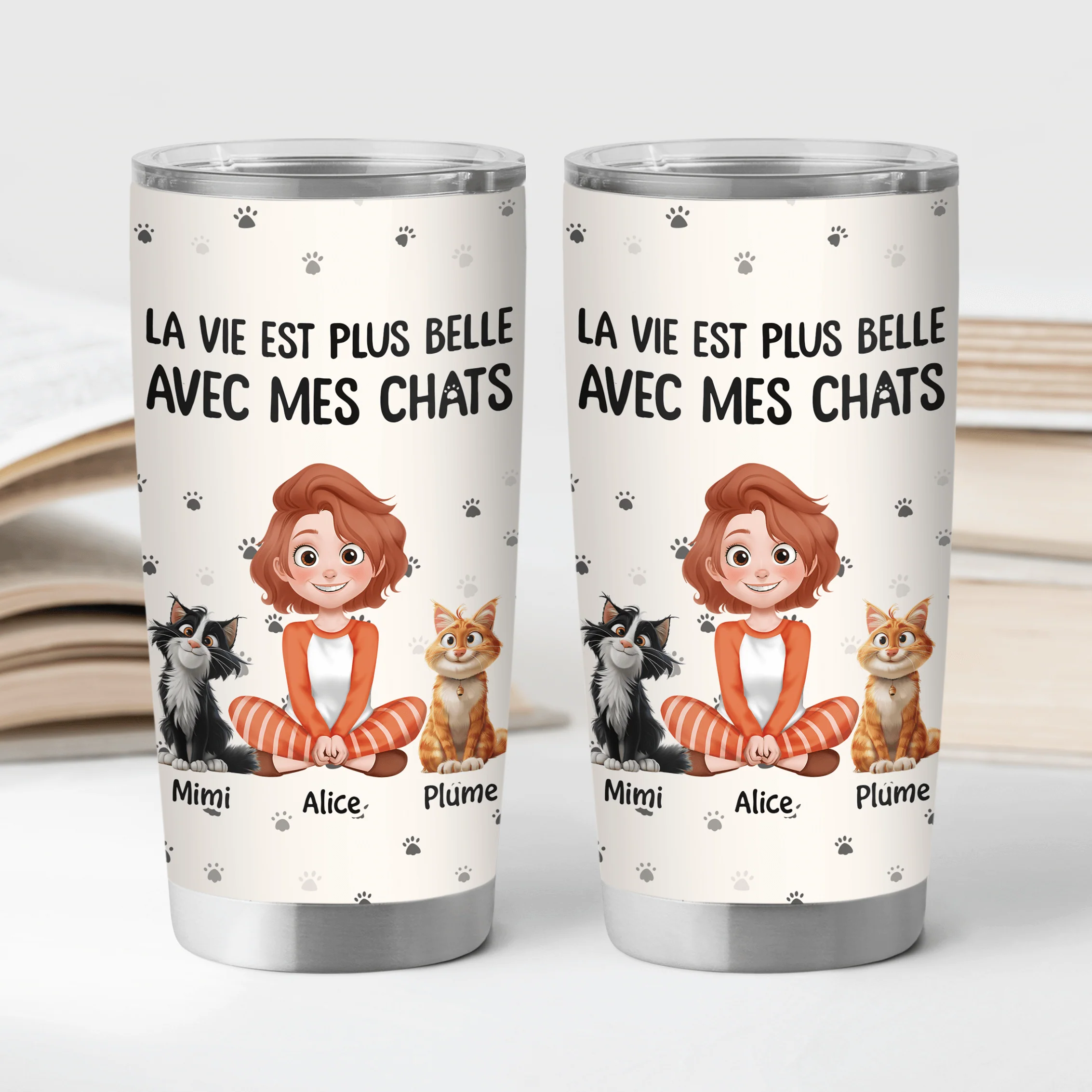 Mug Isotherme 590ml Personnalisé Pour Propriétaire De Chat - Image 2