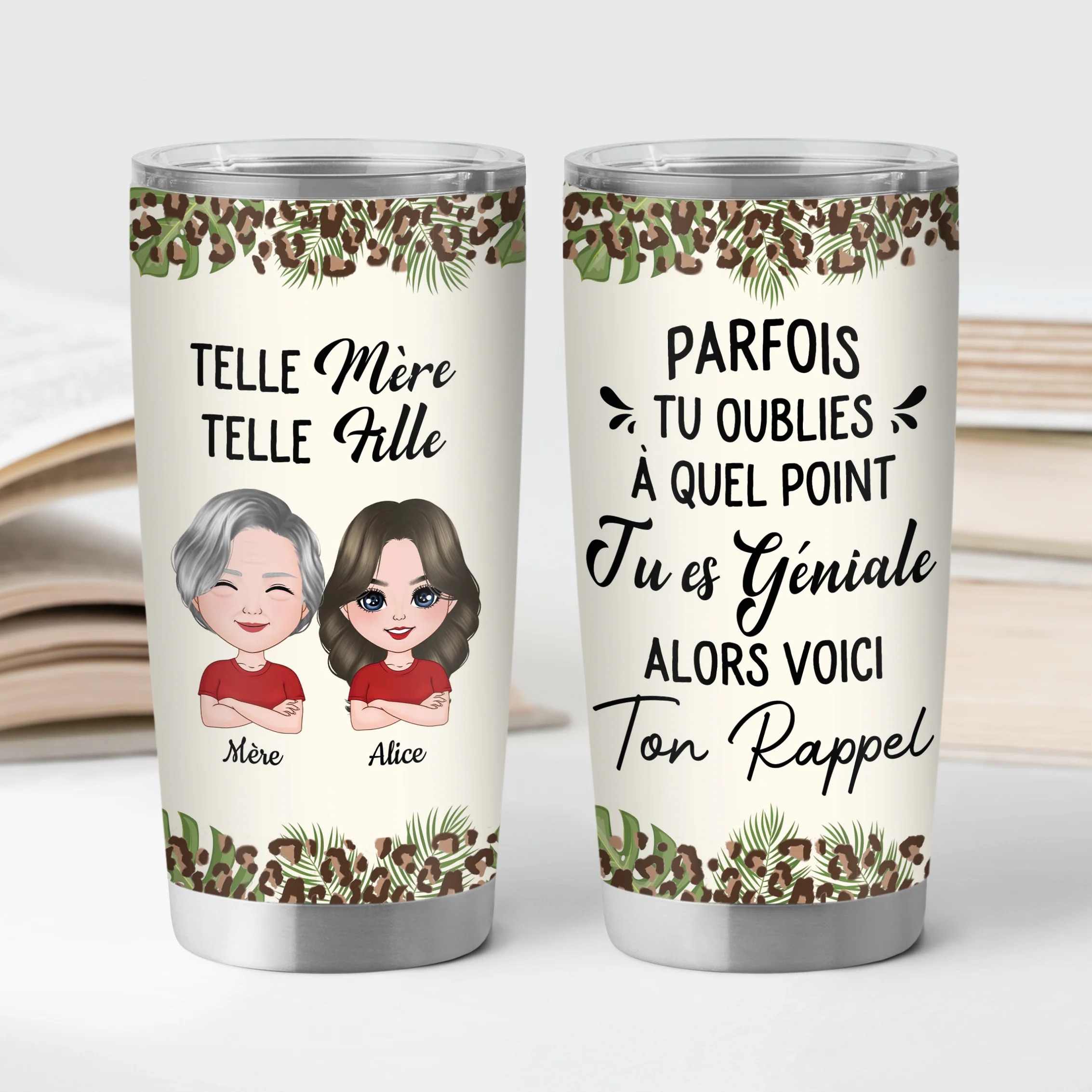 Cadeau Personnalisé Pour Une Maman | Mug Isotherme 590ml Telle Mere Telle Fille - Image 2