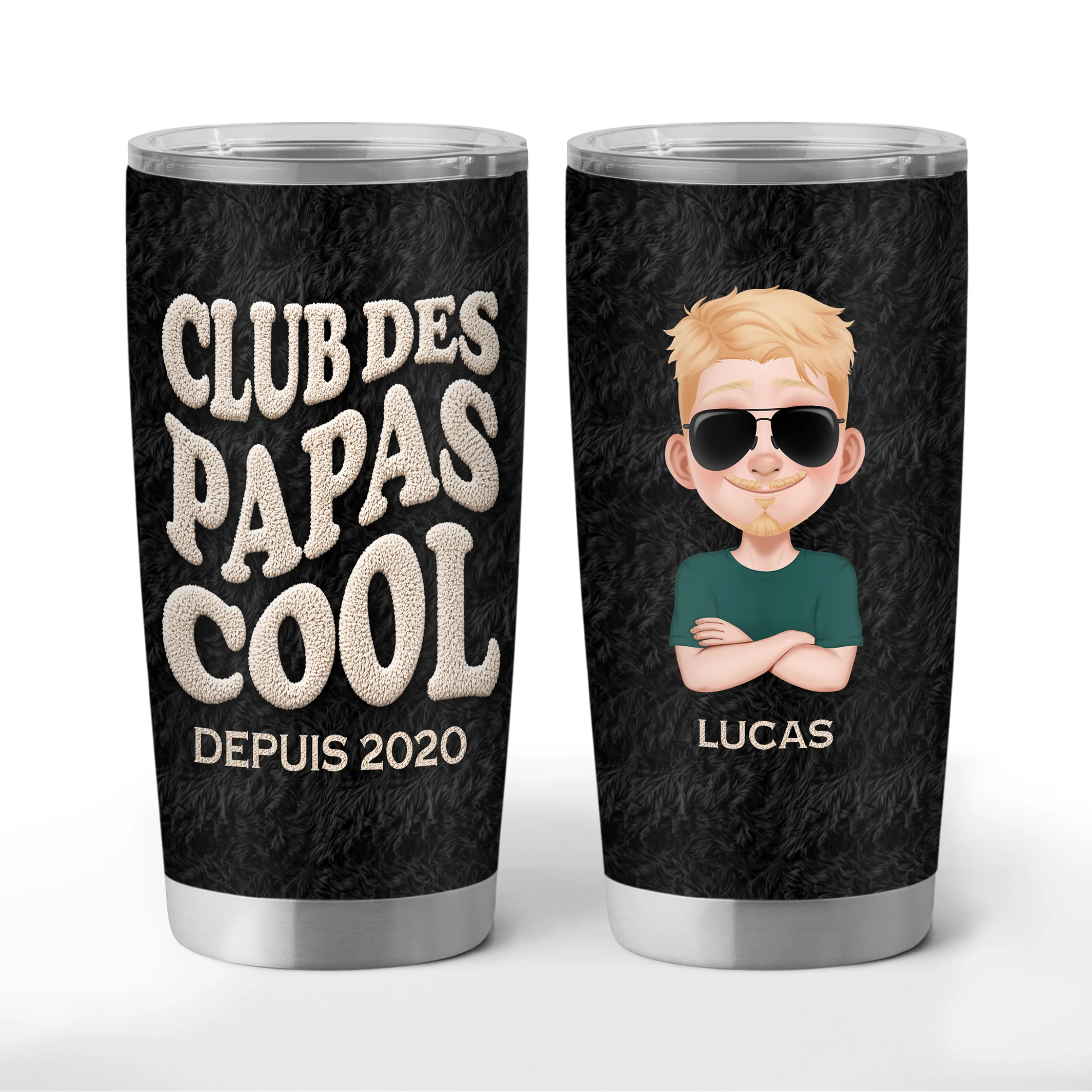 Mug Isotherme Personnalisé Prénom 590ml - Club Des Papas Mamans Cool