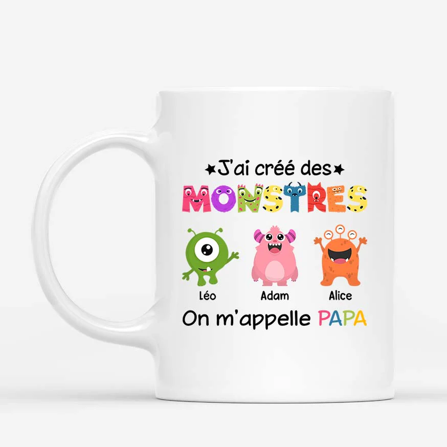 Mug Personnalisé Papy | J'ai Créé des Monstres