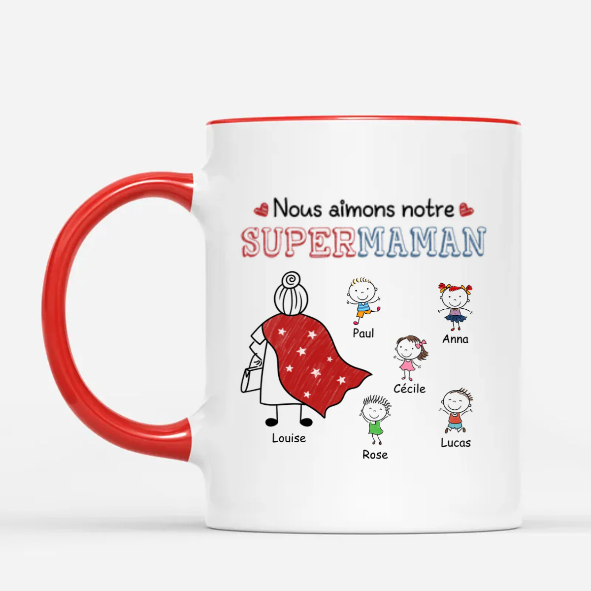 Mug J'Aime Ma Supermaman Supermamie Personnalisé - Image 2