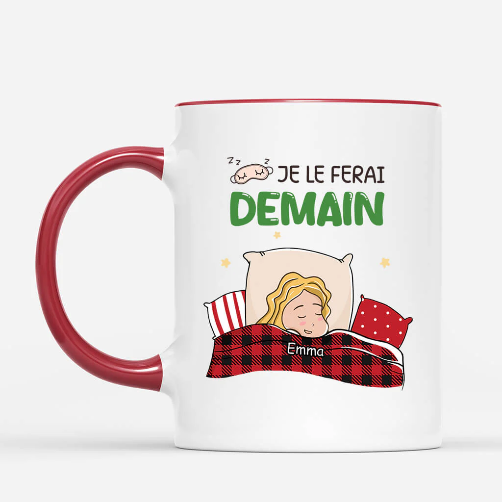 Mug Je Le Ferai Demain Personnalisé - Image 2