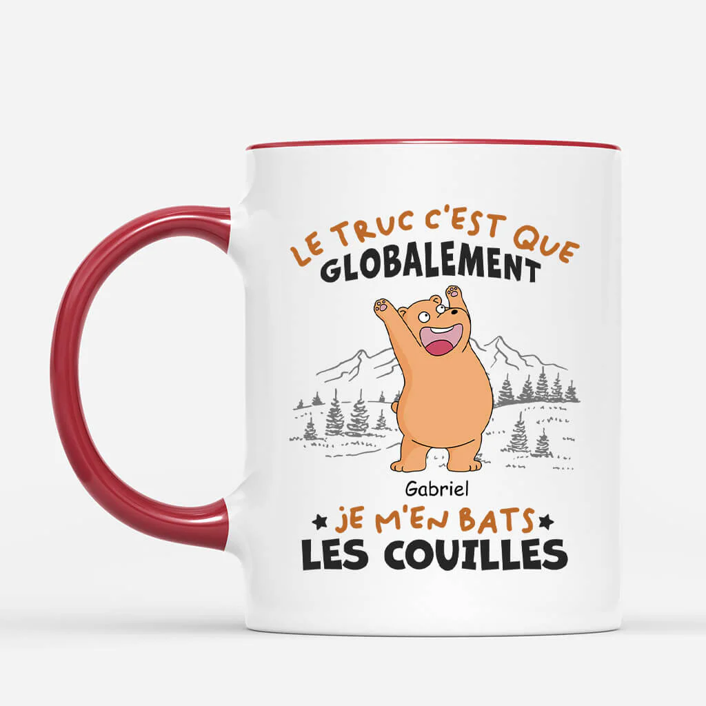 Mug Personnalisé Humour | Je M'en Bats Les Couilles - Image 2