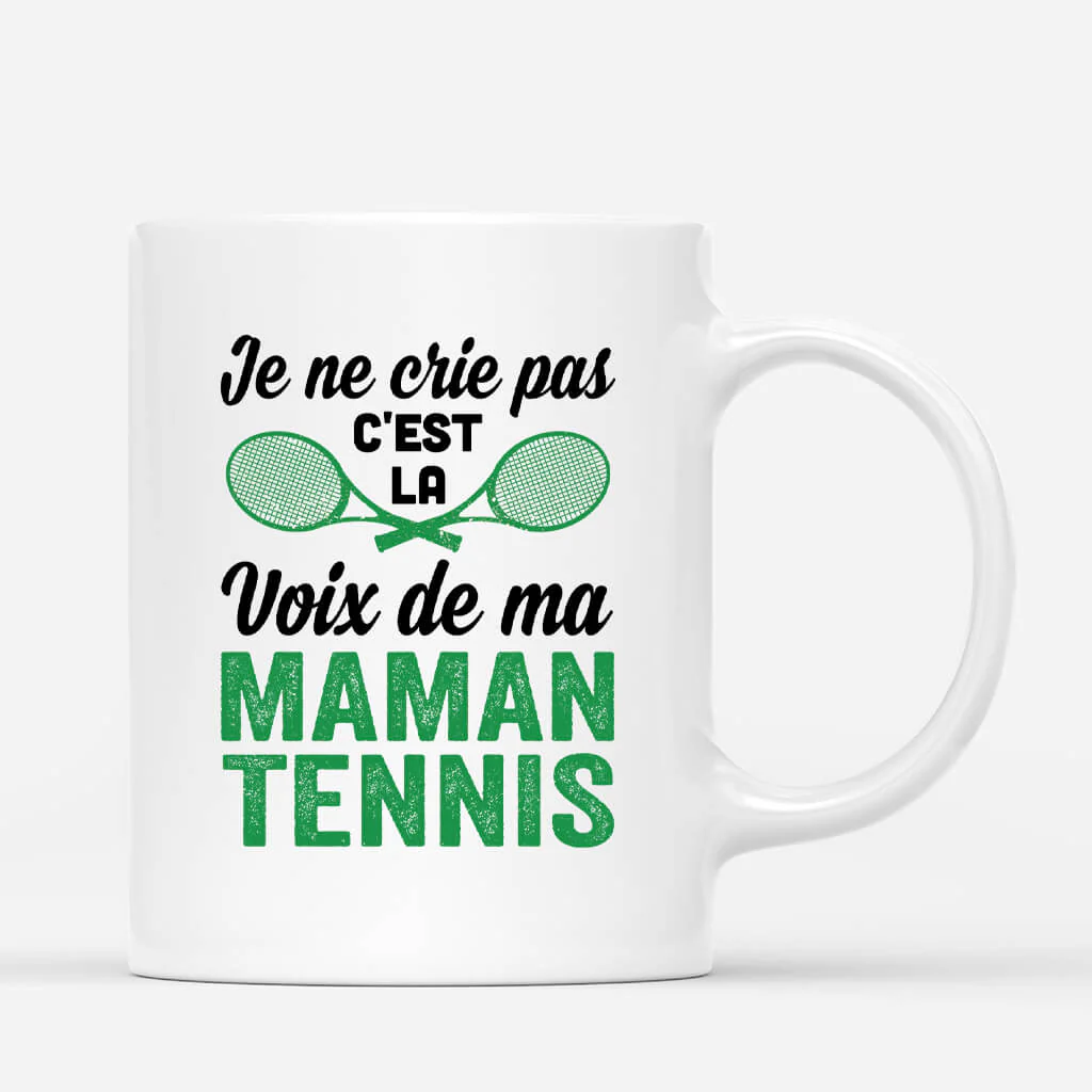 Mug Personnalisé Maman - Je Ne Crie Pas C'est La Voix De Ma Maman Tennis - Image 3