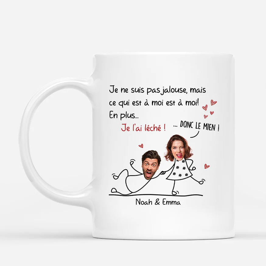 Mug Personnalisé Couple – Je Ne Suis Pas Jaloux/Jalouse