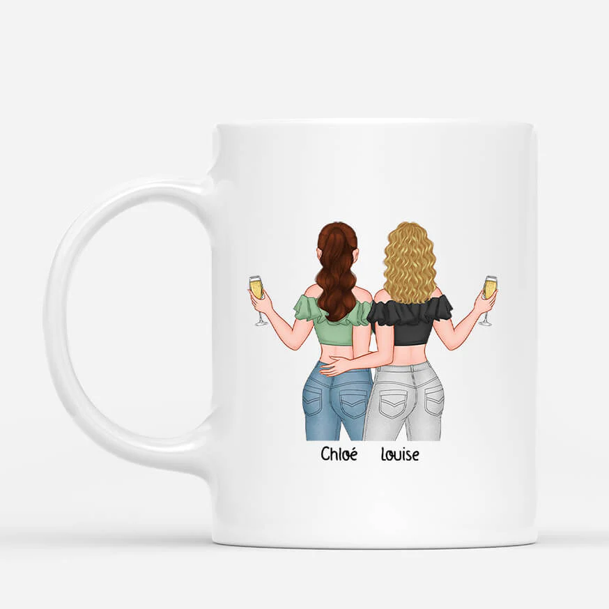 Mug amitié personnalisé – Je Ramène les Problèmes - Image 2