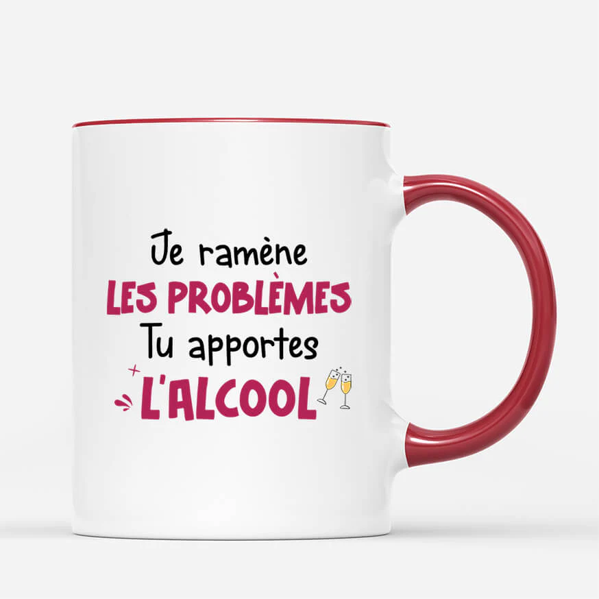 Mug amitié personnalisé – Je Ramène les Problèmes - Image 3