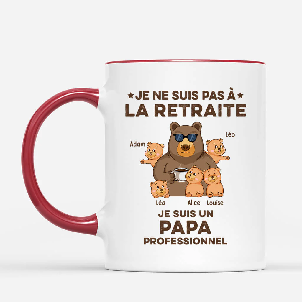 Tasse Personnalisée Papa - Je Suis Un Papa Professionnel Ours - Image 2