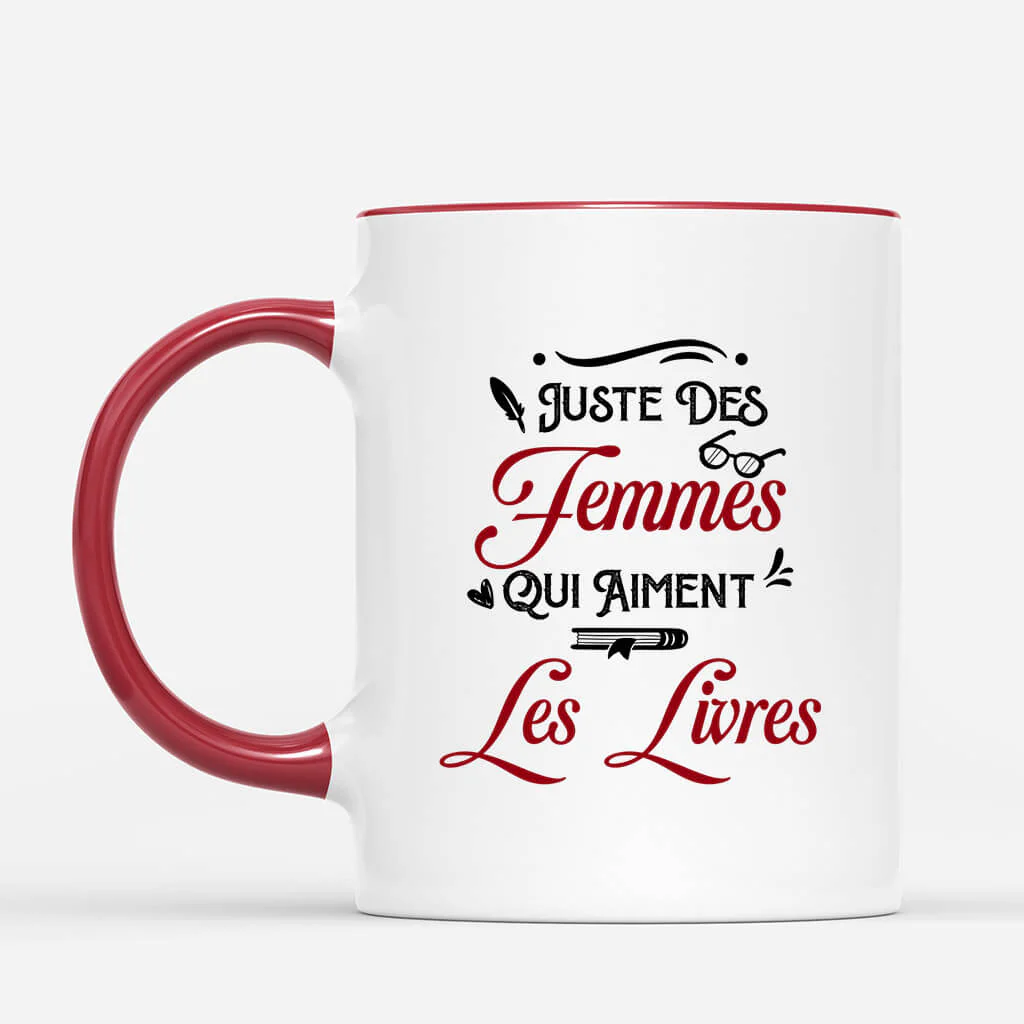 Mug Personnalisé Prénom | Juste Une Femme Qui Aime Les Livres - Image 3