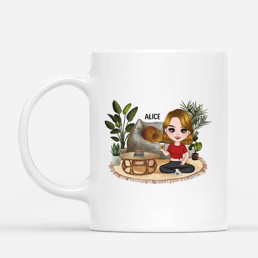 Mug Juste Une Fille Qui Aime Le Café Personnalisé - Image 2