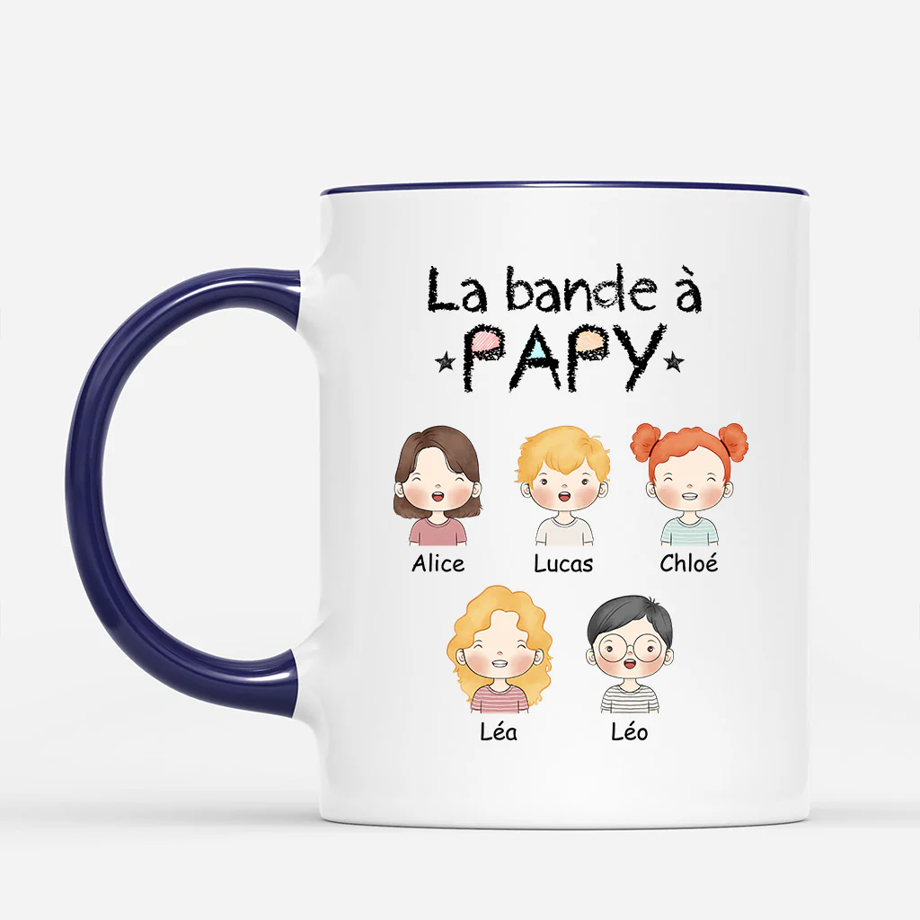 Mug Personnalisé Papa - La Bande à Notre Papa Papi - Image 2