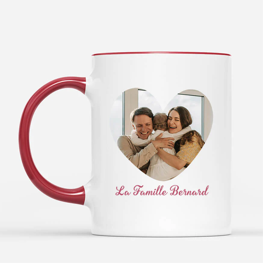 Mug personnalisable papy – La Famille, C’est la Maison du Cœur - Image 3