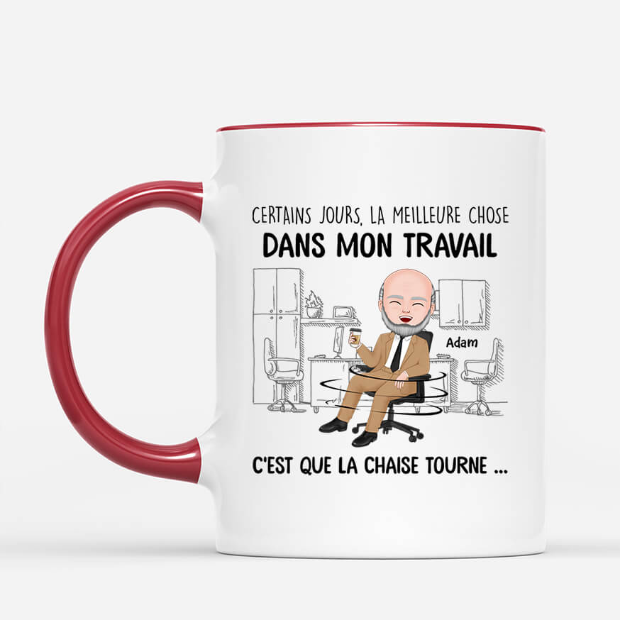 Mug personnalisé collègue - La meilleure chose du travail - Image 2