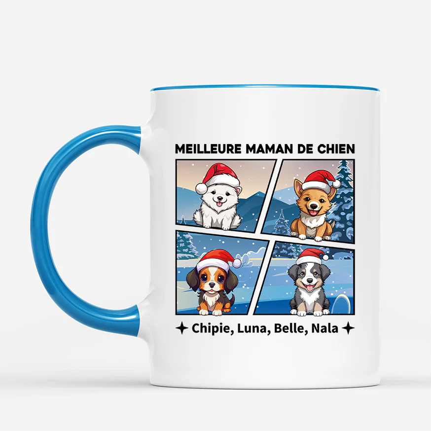 Mug Personnalisé Papa - Le Meilleur Papa Chien Version BD - Image 2