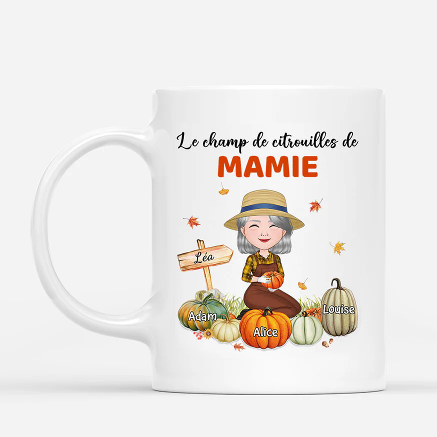 Mug Le Champ De Citrouilles De Mamie Personnalisé