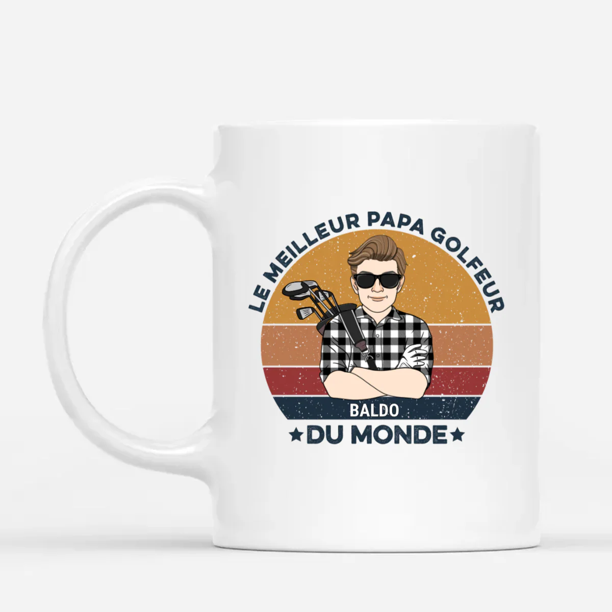 Tasse Personnalisée - Le Meilleur Papa Golfeur du Monde
