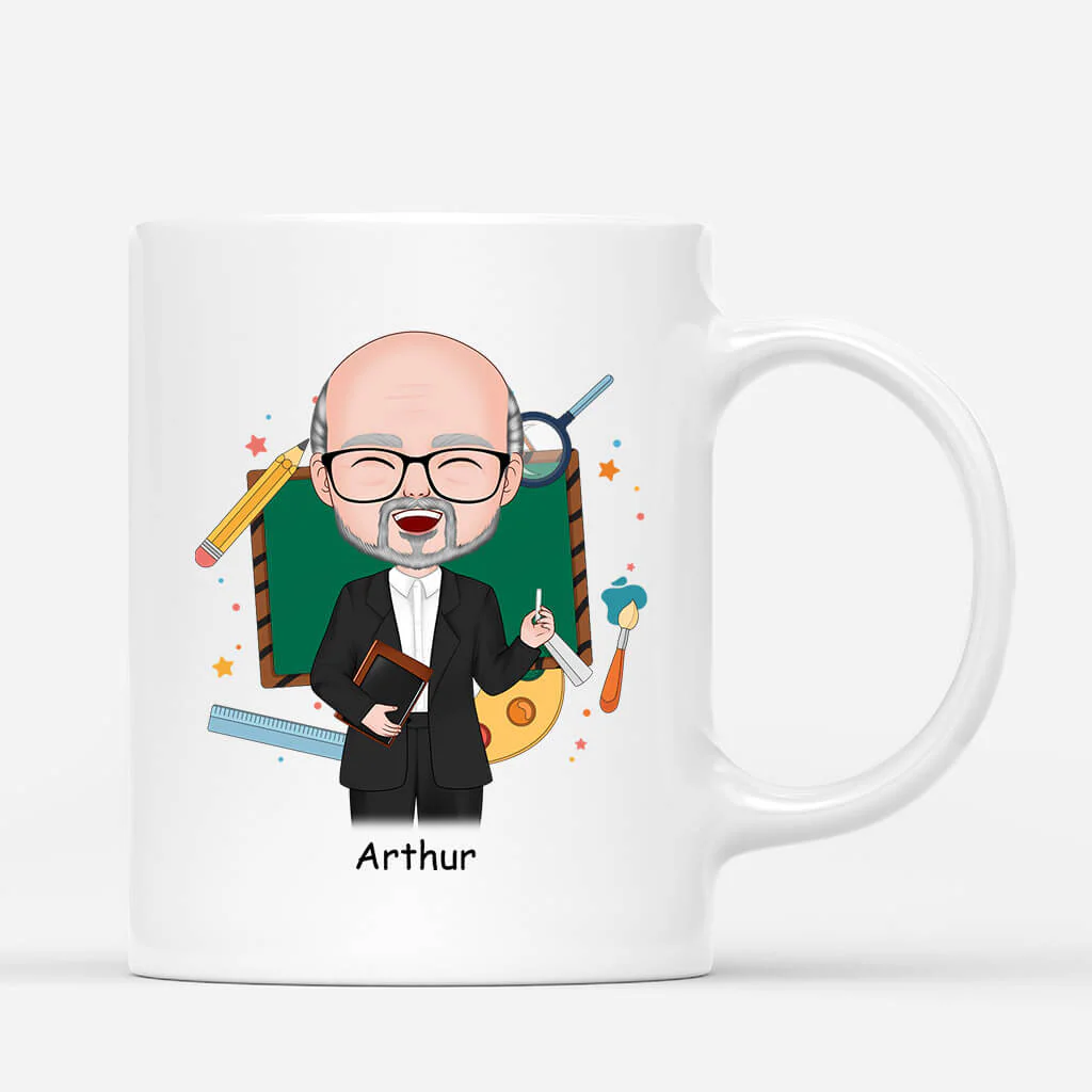 Mug Personnalisé Maitre - Le Meilleur Professeur Scintillant - Image 2