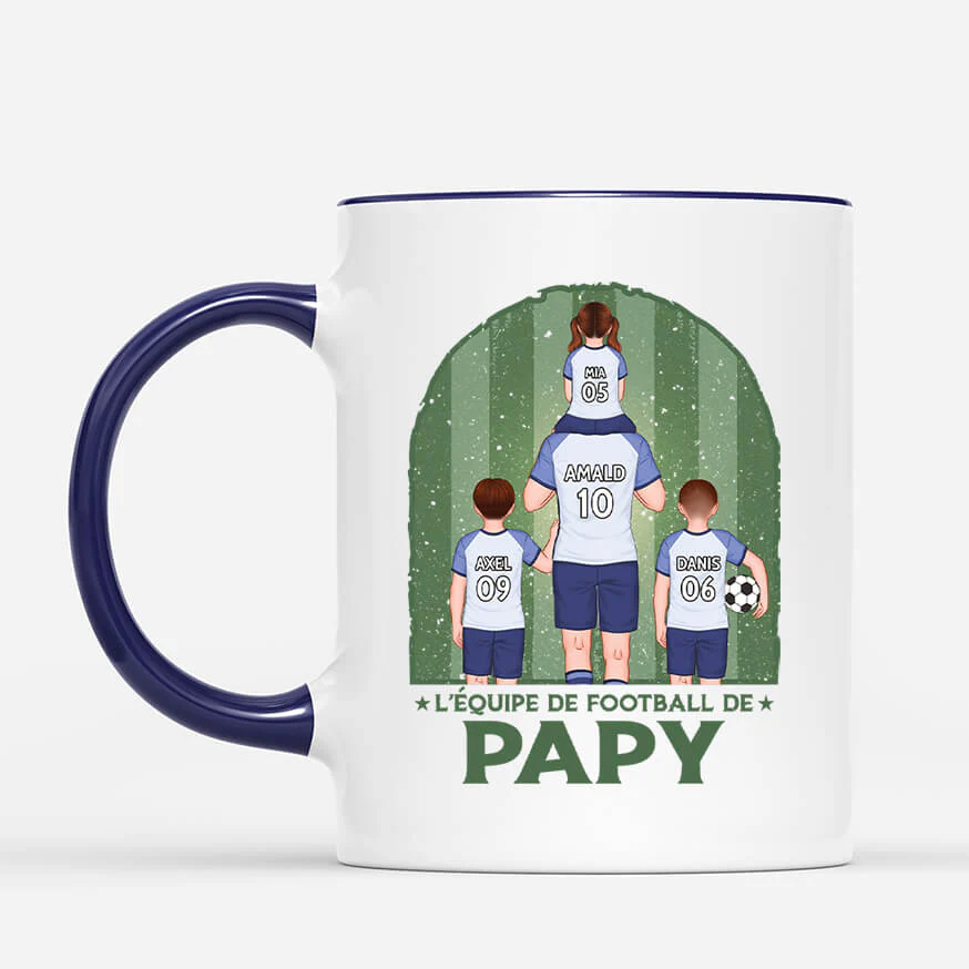 Mug Personnalisé Papa - L'Équipe De Football De Papa - Image 2
