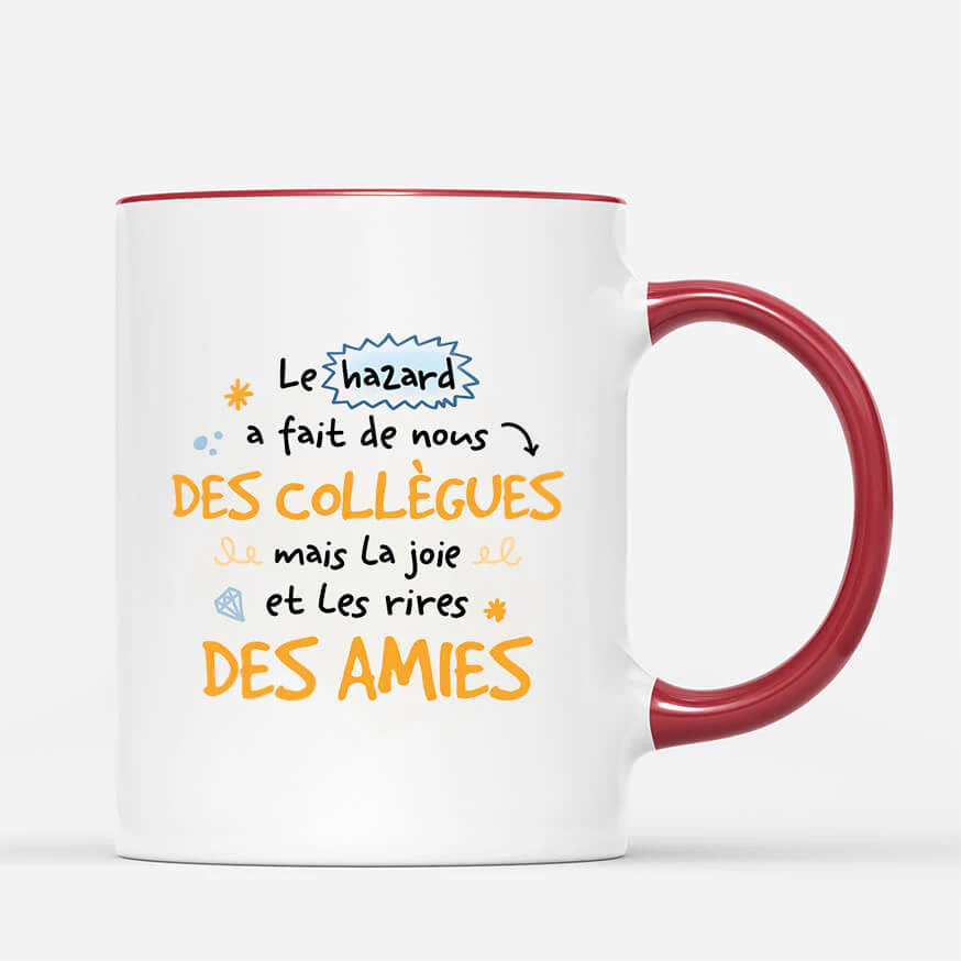 Tasse personnalisée - Les chances nous ont fait collègues - Image 3
