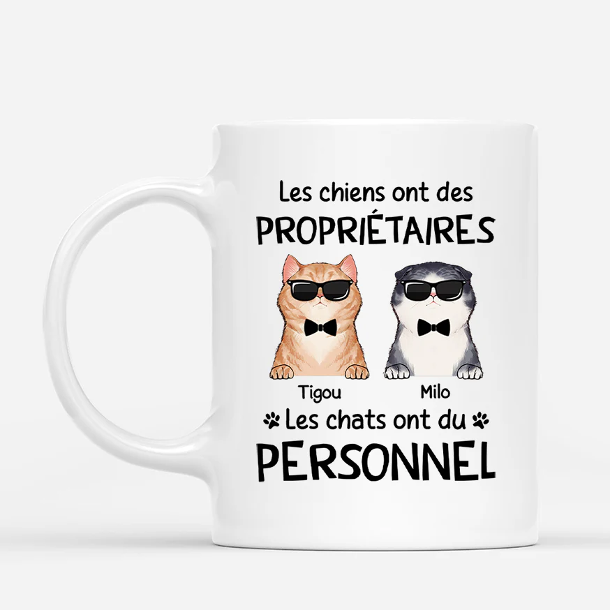 Mug personnalisé chien – Les chiens ont des propriétaires | Cadeau Amusant