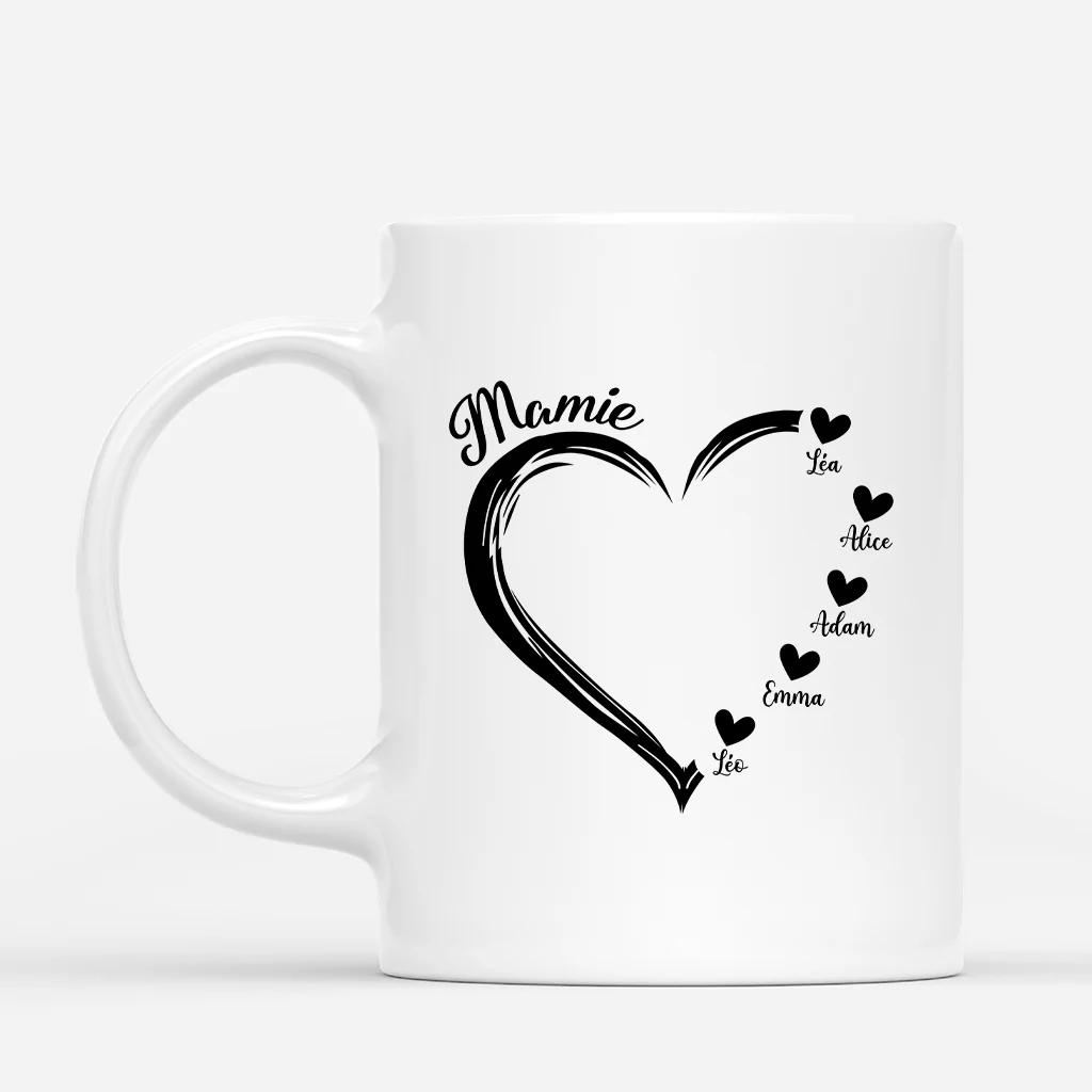 Mug Personnalisé Maman – Maman/Mamie Cœur
