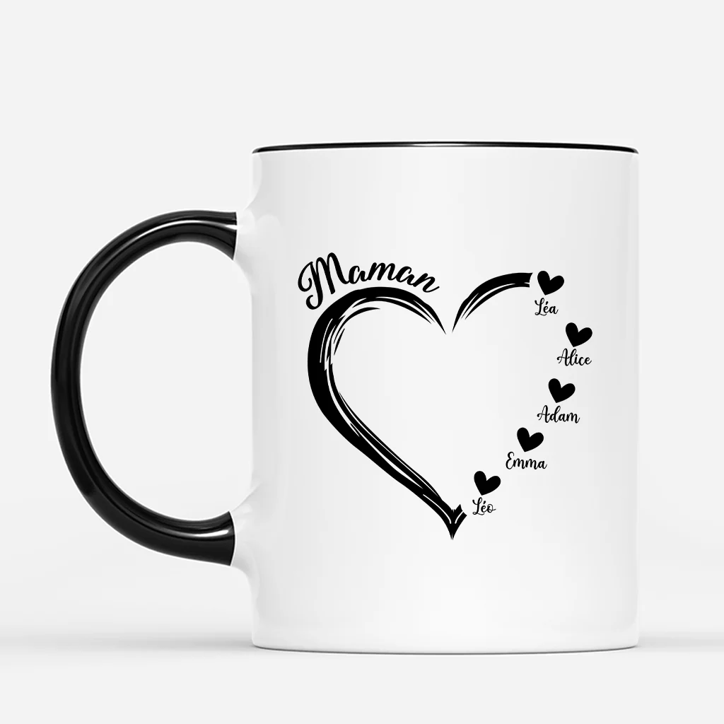 Mug Personnalisé Maman – Maman/Mamie Cœur - Image 2