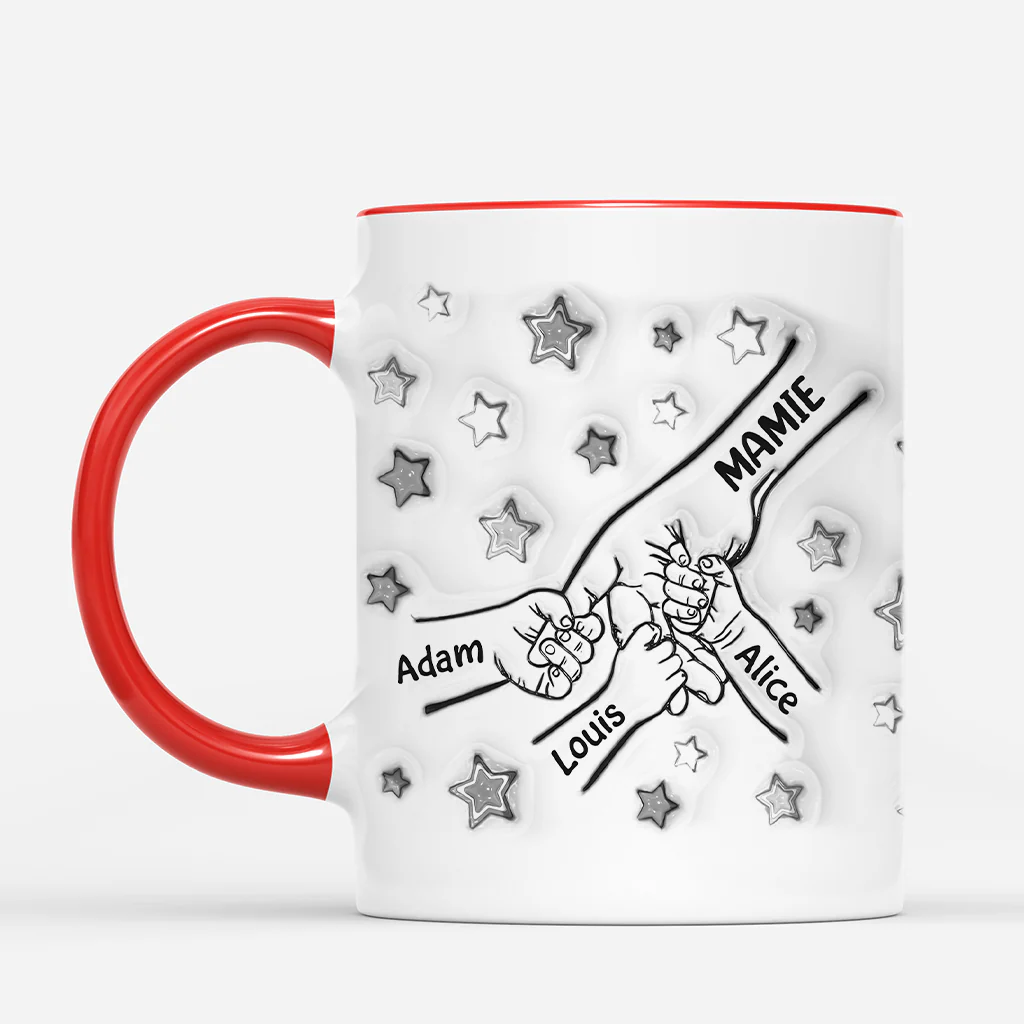 [Effet d'impression 3D] Mug Personnalisé Mamie – Design Monochrome - Image 2