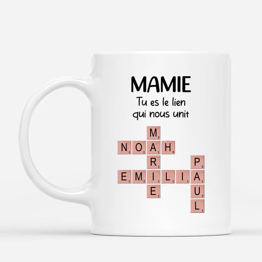 Tasse personnalisé mamie – Le lien qui nous unit
