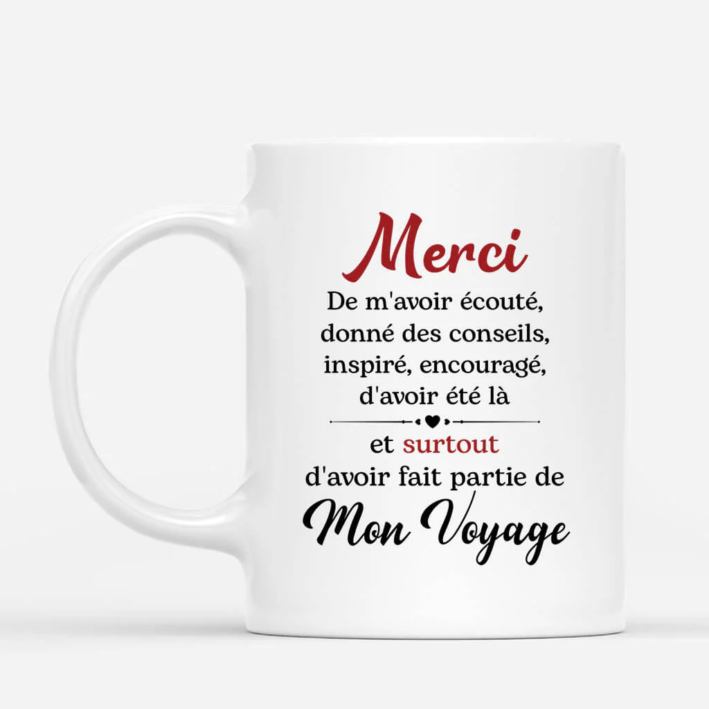 Mug Couple Personnalisé - Merci D'Avoir Fait Partie De Mon Voyage - Image 3