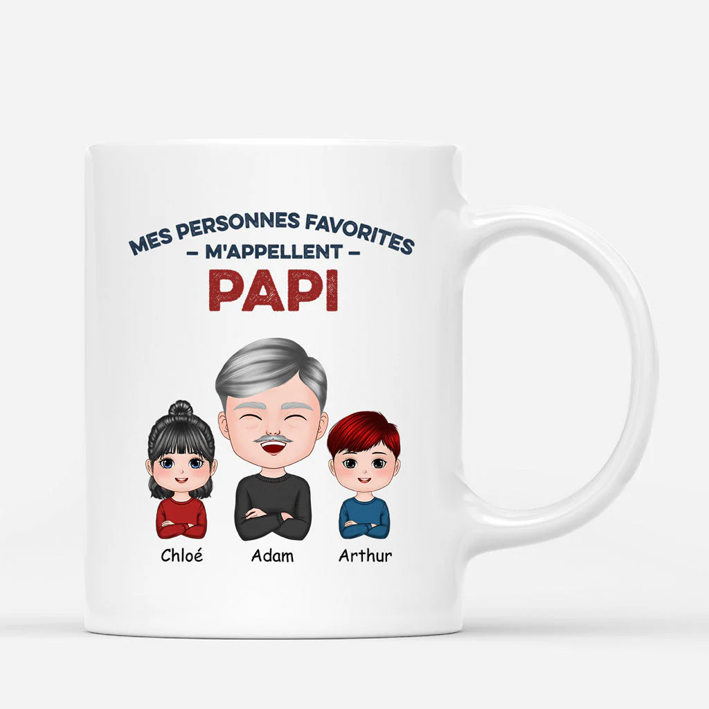 Tasse Personnalisée - Mes Personnes Favorites M'appellent Papa - Image 2