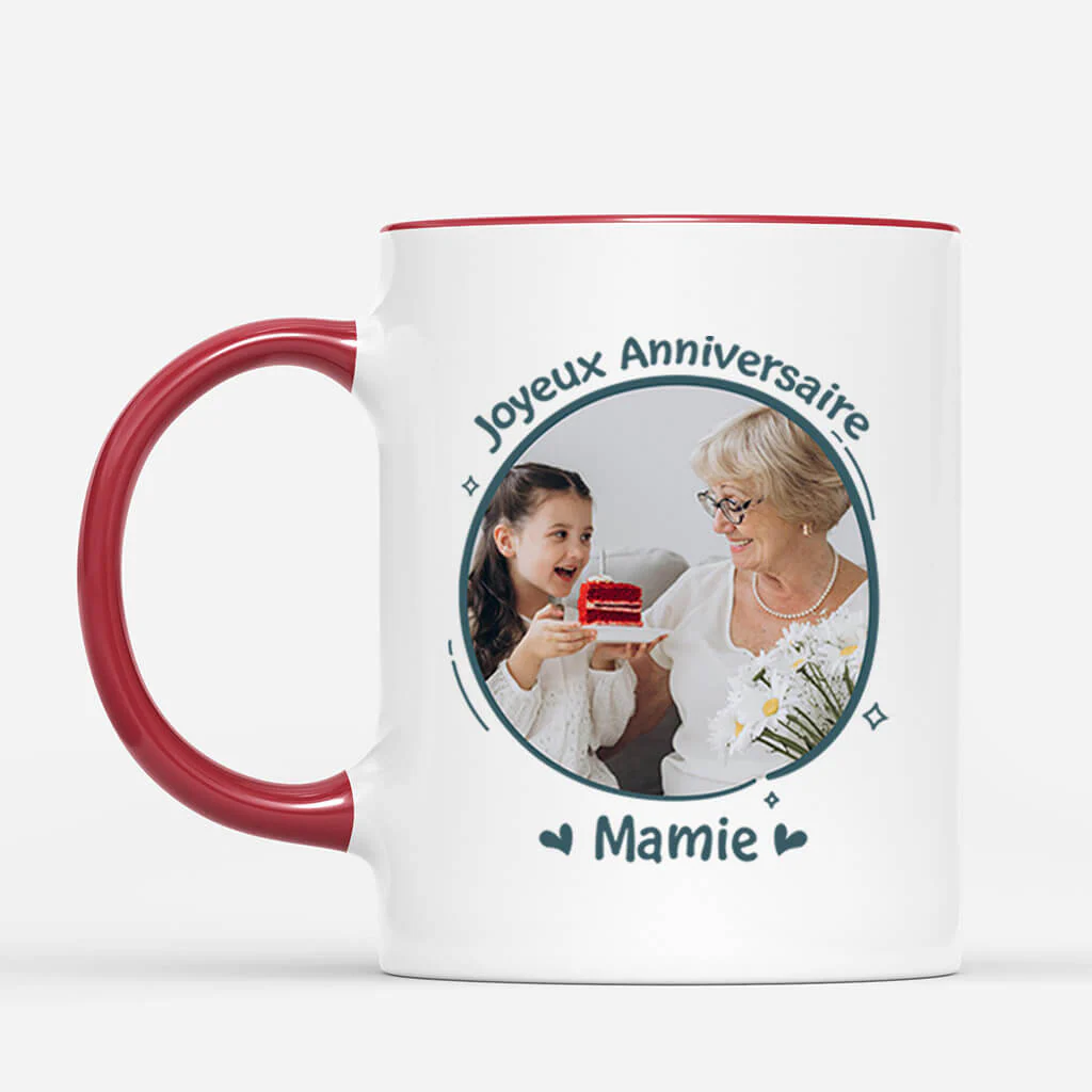 Tasse Personnalisée Fête des Grands-Mères – Petit Enfant M'a Donné Anniversaire De 60 Ans - Image 2