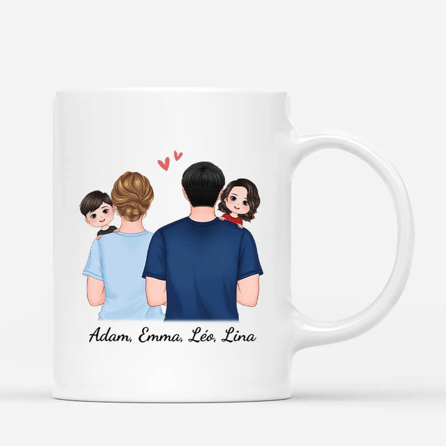Mug Personnalisé Maman - Notre Famille Beaucoup De Bonheur - Image 2