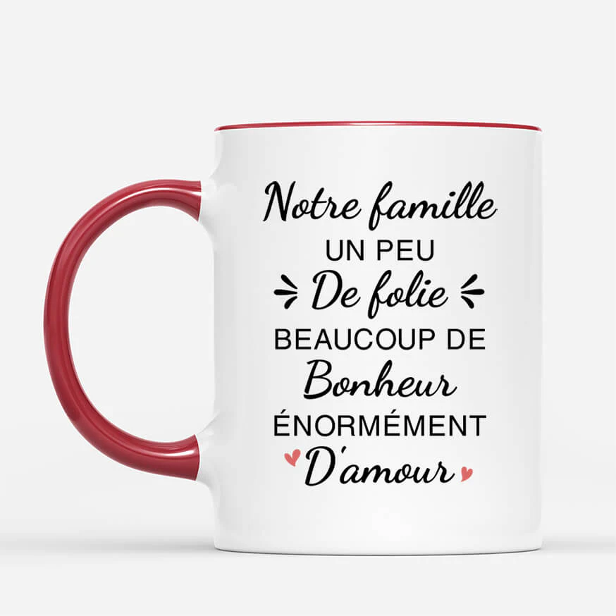 Mug Personnalisé Maman - Notre Famille Beaucoup De Bonheur - Image 3