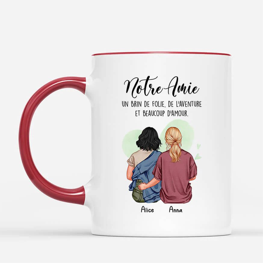 Tasse meilleure amie personnalisable – Notre Sœur, Beaucoup d’Amour - Image 2