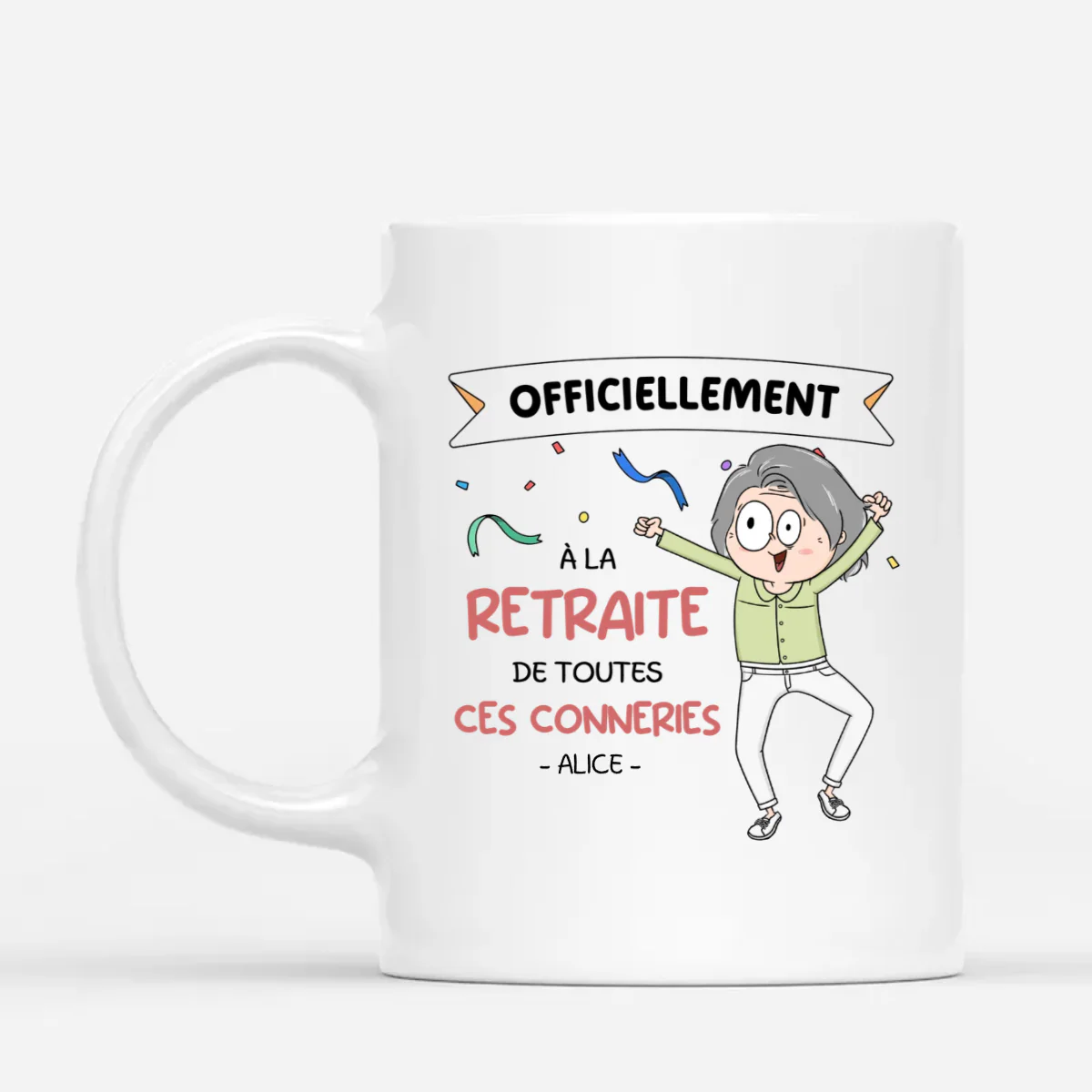 Mug Personnalisé Retraite - Officiellement À La Retraite