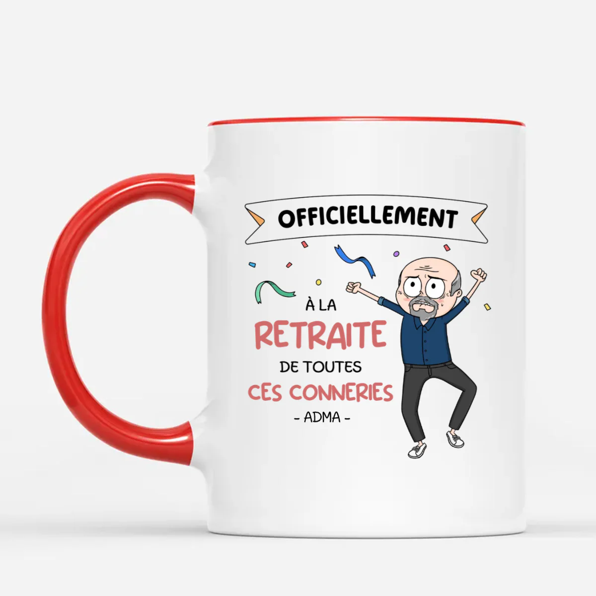 Mug Personnalisé Retraite - Officiellement À La Retraite - Image 2
