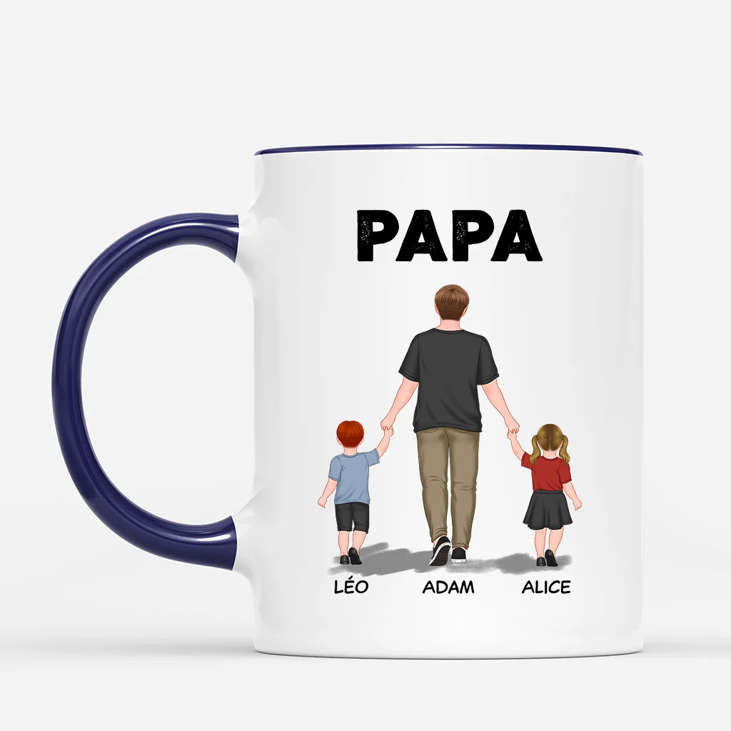 Mug Personnalisé Papa - Papa Et Ses Enfants