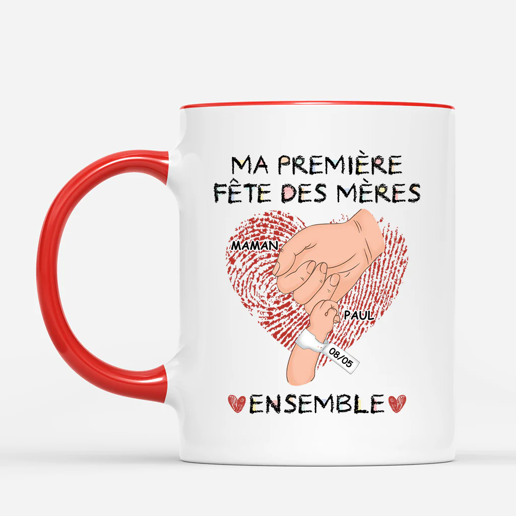 Tasse Personnalisée Fête Des Pères - Ma Première Fête des Pères Ensemble - Image 2