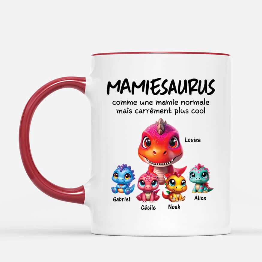 Tasse Personnalisée - Papasaurus 3D Comme Papa Normal Mais Plus Cool - Image 2