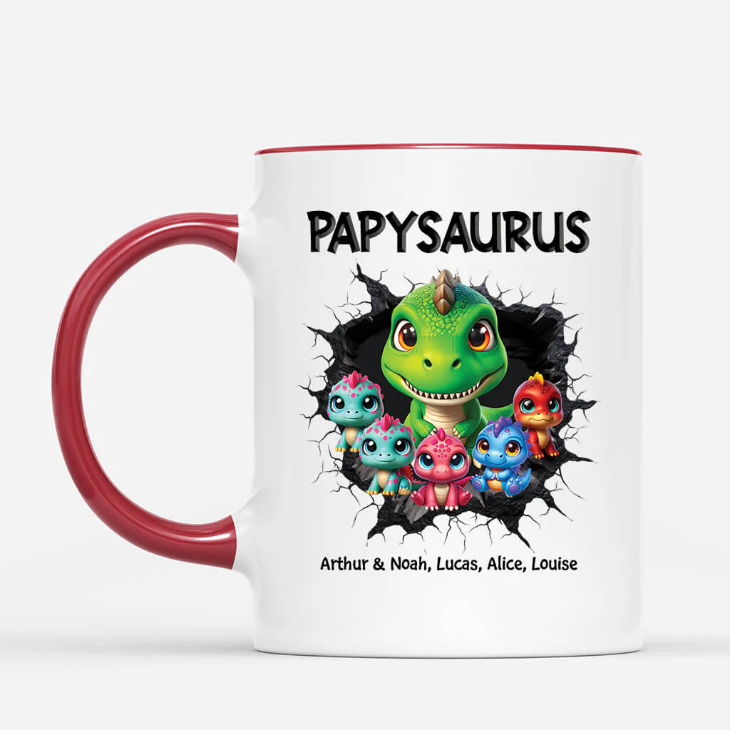 Tasse Personnalisée – Papasaurus Humoristique Déchirant - Image 2