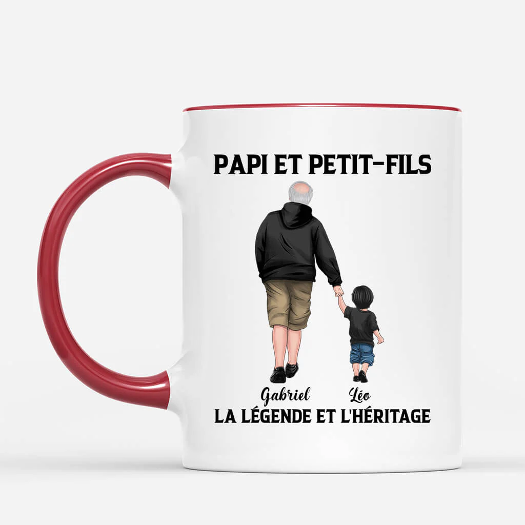 Tasse personnalisée papy – Père et Fils : La Légende & L’Héritage - Image 2