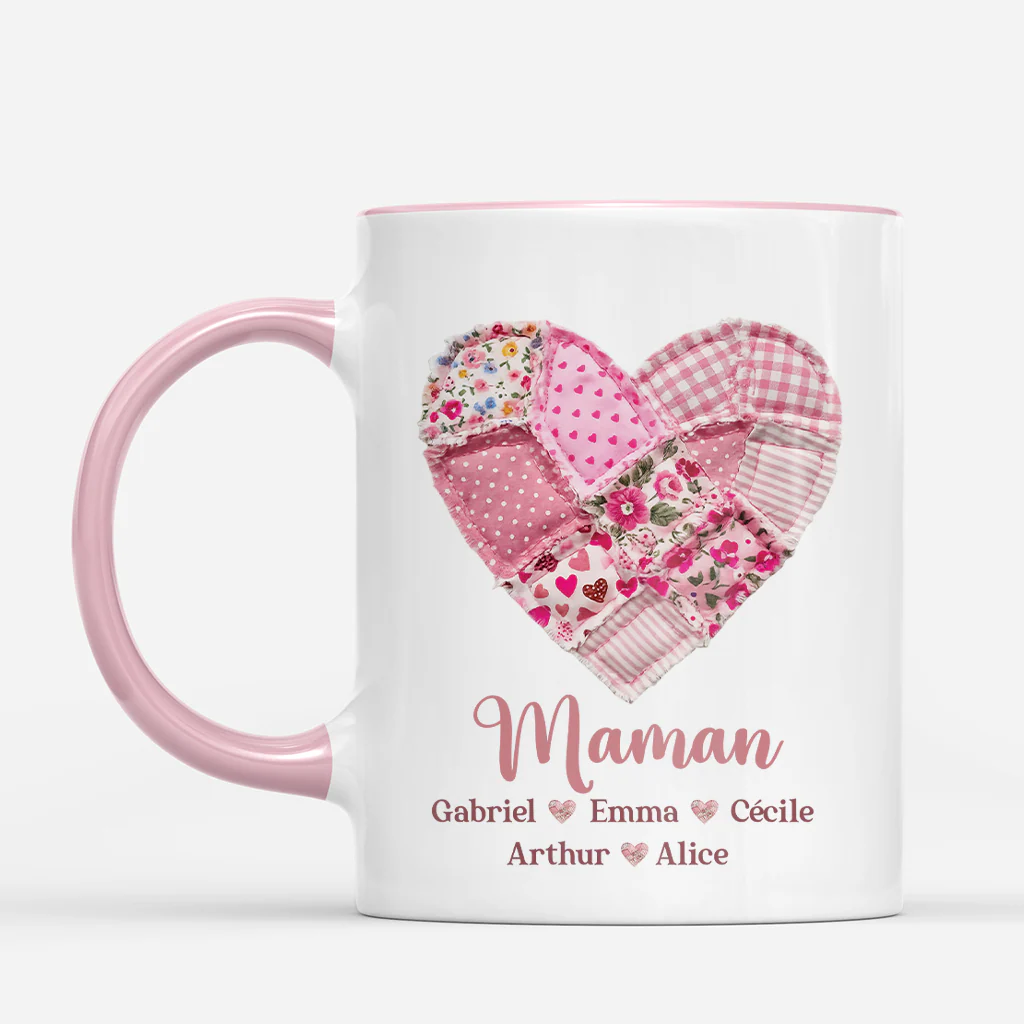 Mug Personnalisé Maman - Amour Patchwork De Mamie Maman - Image 2