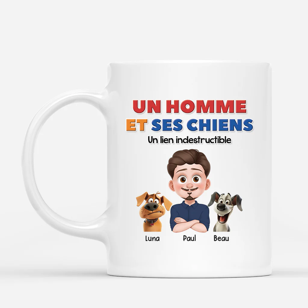 Mug personnalisé chien et chat – Animaux, homme et chiens