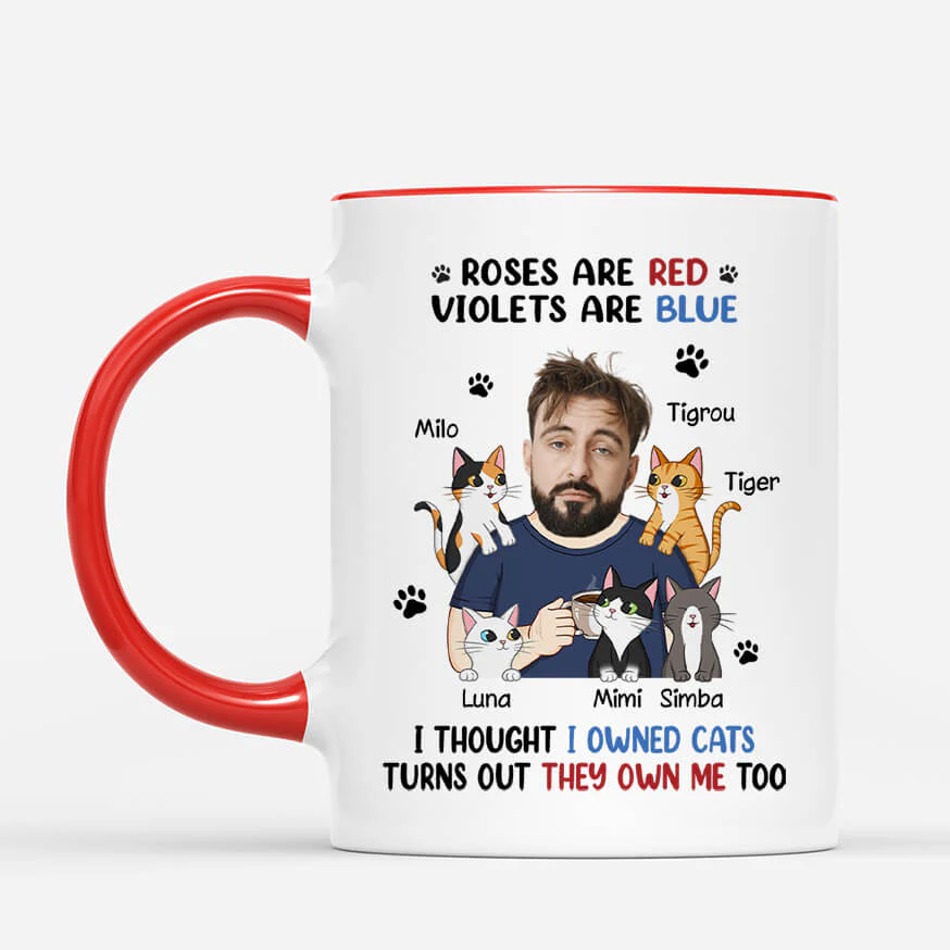Mug Personnalisé Chat – Ils Me Possèdent | Humour pour Maîtres - Image 2
