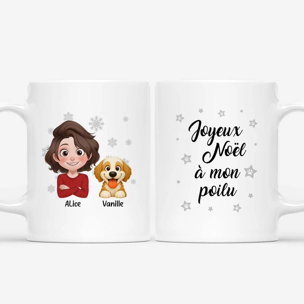 Mug Personnalisé Avec Chien - Joyeux Noël À Mon Poilu
