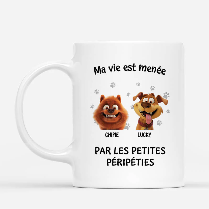 Mug personnalisé avec chien – Les petites péripéties