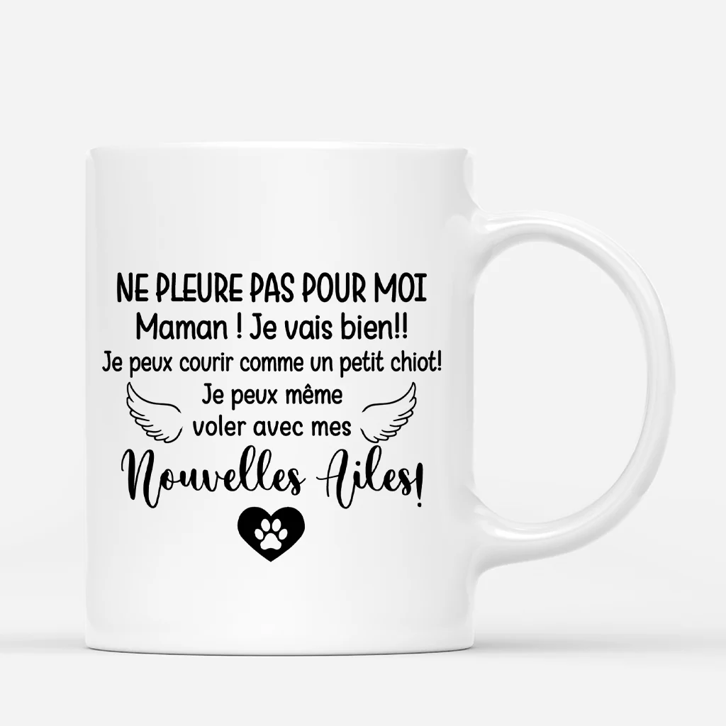 Mug personnalisé chien et maître – Ne pleure pas pour moi | Cadeau Émotion - Image 3
