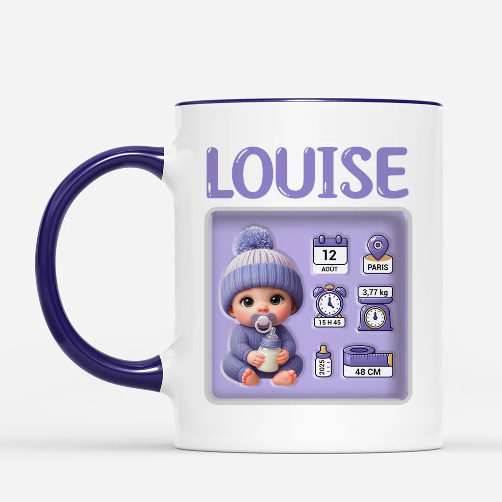 Mug personnalisé Noël – Cadeau premier Noël avec bébé - Image 2