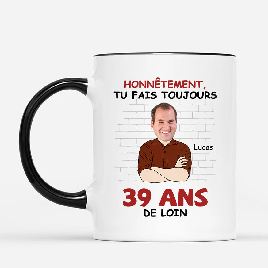 Mug Anniversaire Personnalisé - Toujours 29 Ans Avec Photo - Image 2