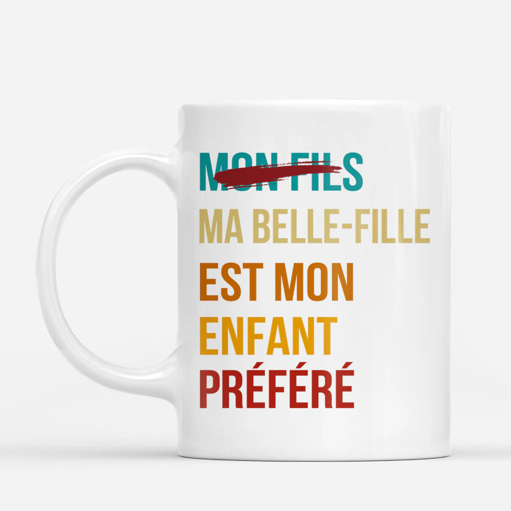 Mug Personnalisé Avec Prénom - Cadeau Gendre Et Belle-fille De Beau Papa - Image 2